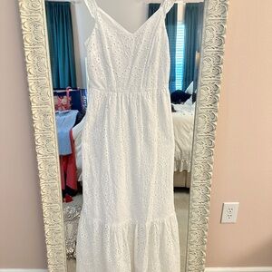 White Eyelet Maxi Dress